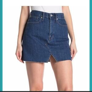 Madewell A-line jean skirt